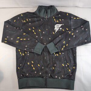 G-Star Raw Sweater Collared Full Zip Green M Medium Yellow Long Sleeve Jacket
